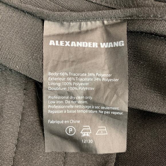 ALEXANDER WANG Size 6 Black Triacetate Blend Fitted Casual Pants - Picture 8 of 8